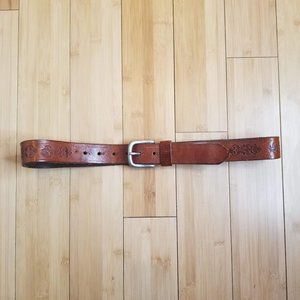 Vintage Abercrombie & Fitch Stamped Leather Belt